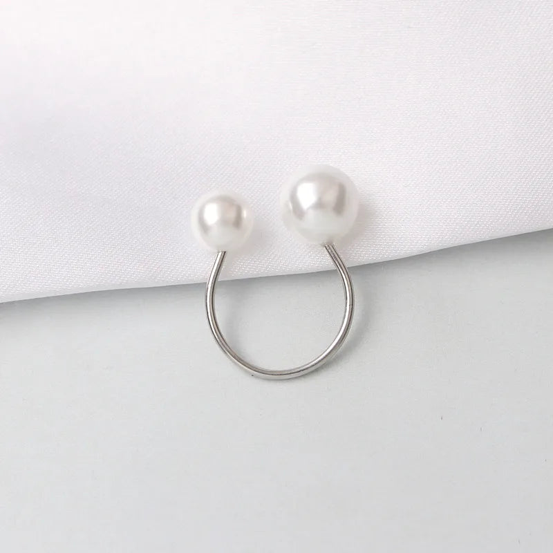 EPSINIA™ “Luna Pearl” Ring — Adjustable Simulated Pearl Ring · Elegant Wedding & Engagement Jewelry for Women