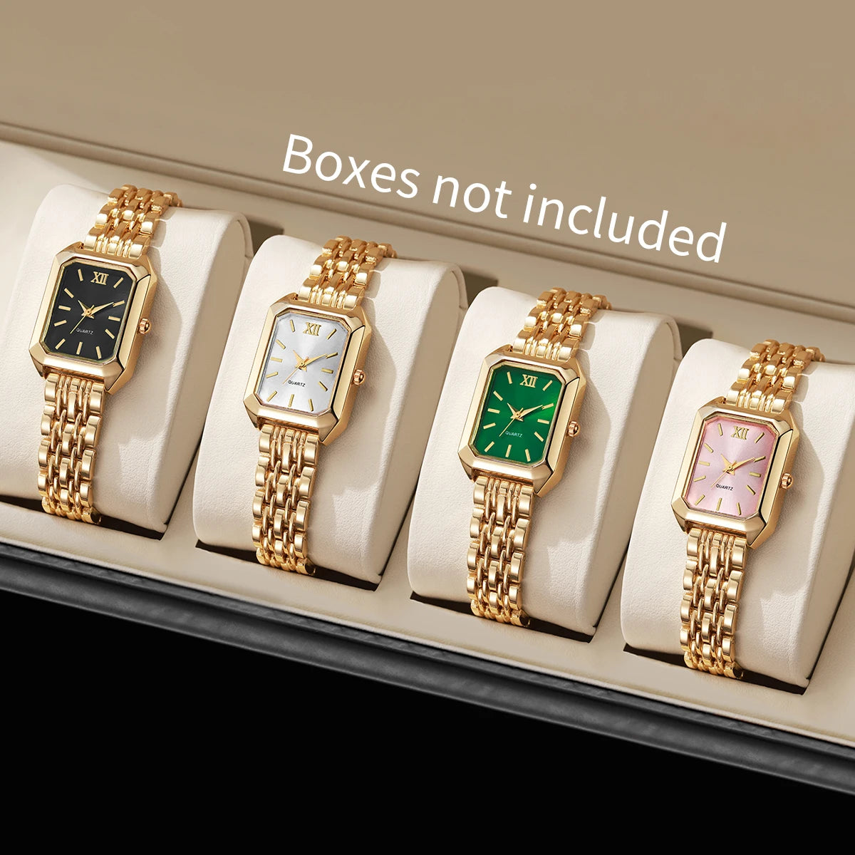 4/5/8/9PCS Fashion Rectangle Women Watches Set Luxury Analog Quartz Wristwatch For Ladies Clock Reloj Mujer(Without Box)