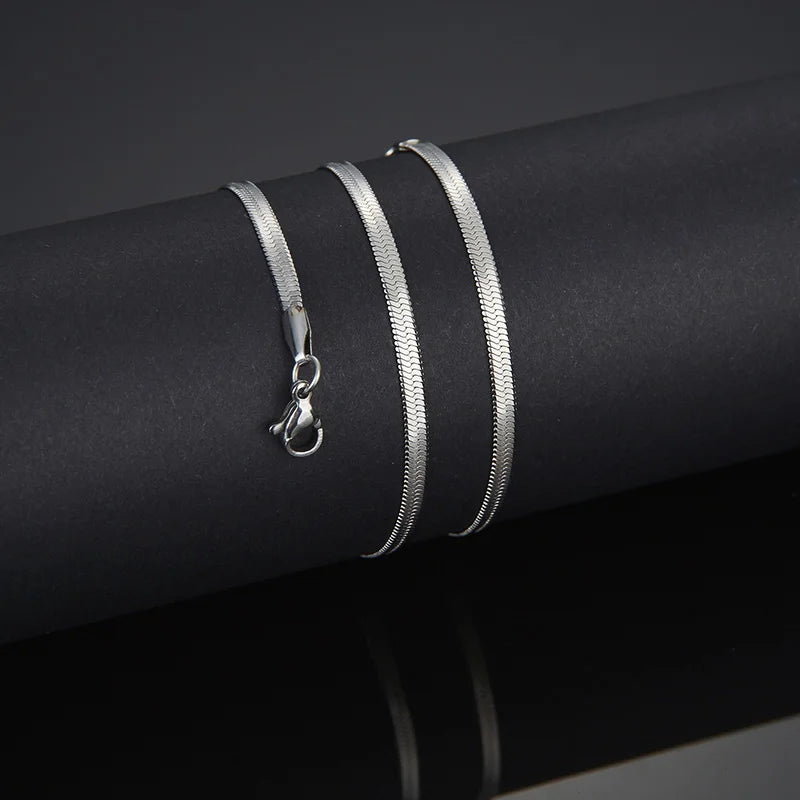 EPSINIA “Serpentine” Necklace — Unisex Gold Stainless Steel Snake Chain