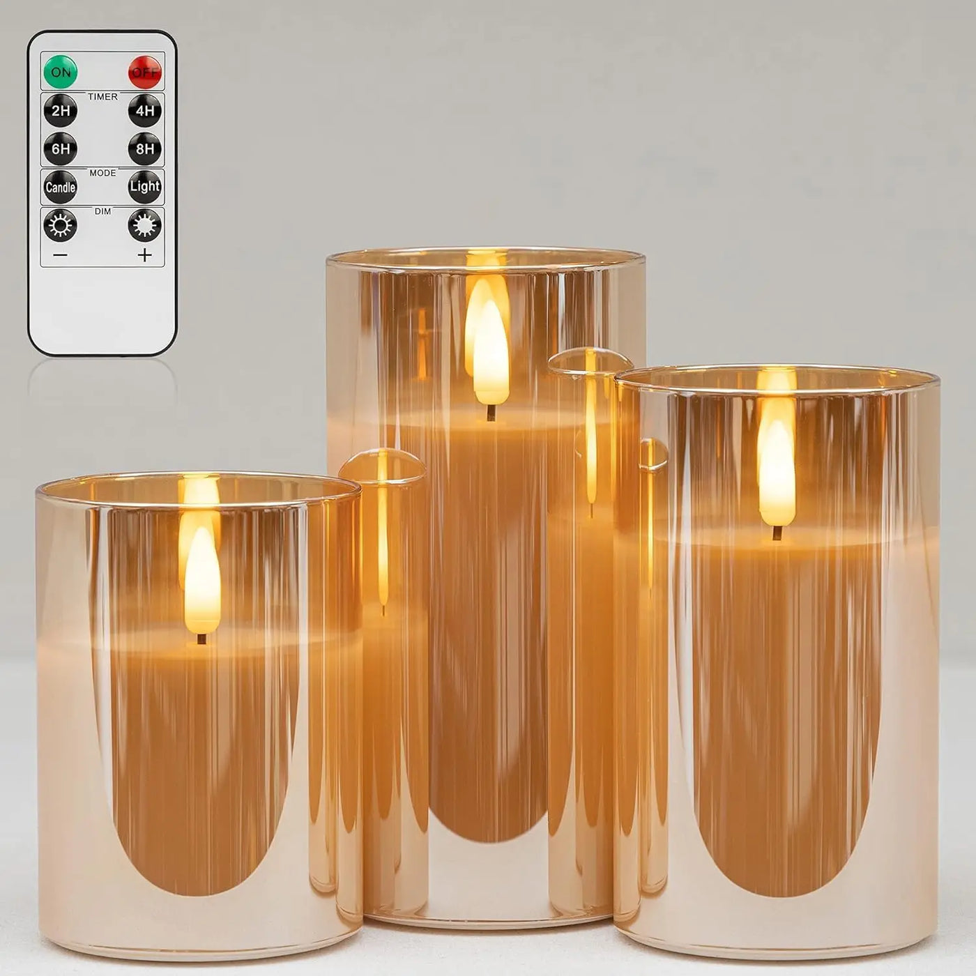 EPSINIA™ Battery Operated LED Flameless Candles with Remote & Timer – Real Wax Flickering Candles for Home, Wedding, Party & Holiday Decoration