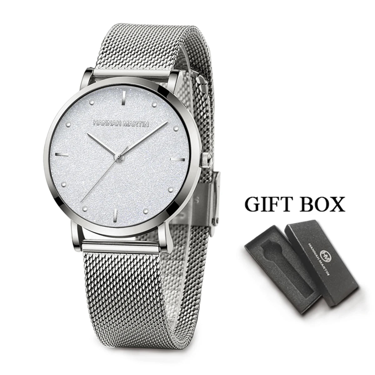 Women Luxury Watch 36mm Fashionable Frosted Dial Japanese Movement Rhinestone Rose Gold Stainless Steel Mesh Women Dress Watches