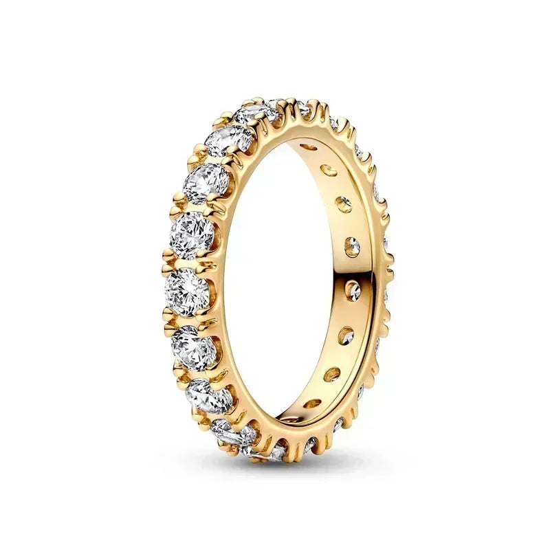 EPSINIA™ “Royal Heart” Ring — 925 Sterling Silver Gold-Plated Heart Crown Ring · Sparkling Zircon Fine Jewelry Gift