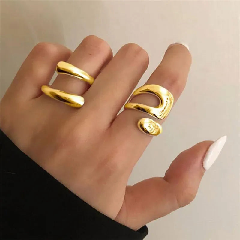 EPSINIA™ “Star Pearl” Ring — Gold-Plated Adjustable Starfish Ring with Pearl Accent · Korean Luxury Fashion Jewelry for Women