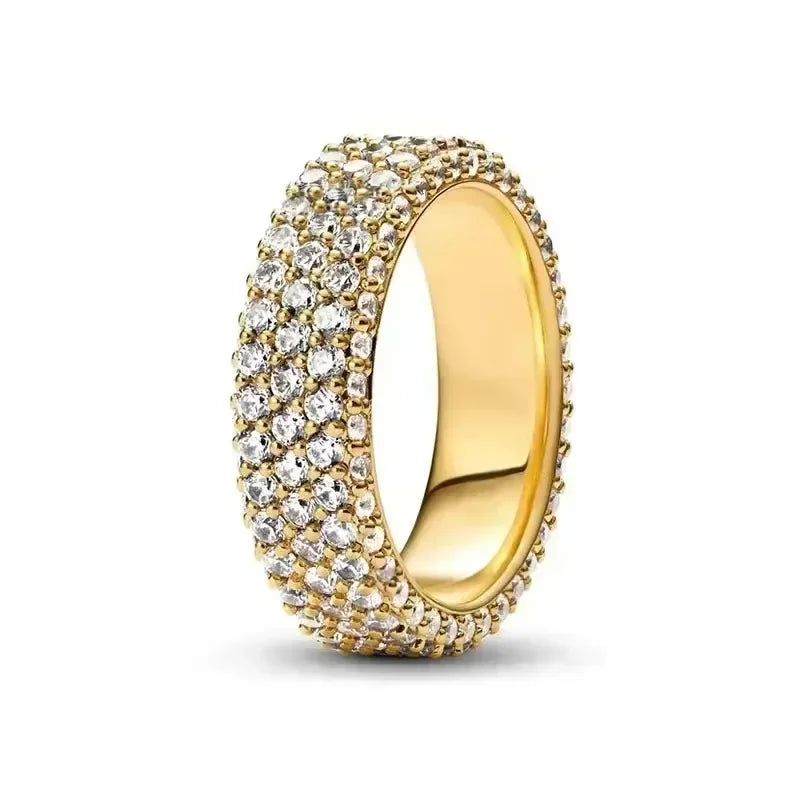 EPSINIA™ “Royal Heart” Ring — 925 Sterling Silver Gold-Plated Heart Crown Ring · Sparkling Zircon Fine Jewelry Gift
