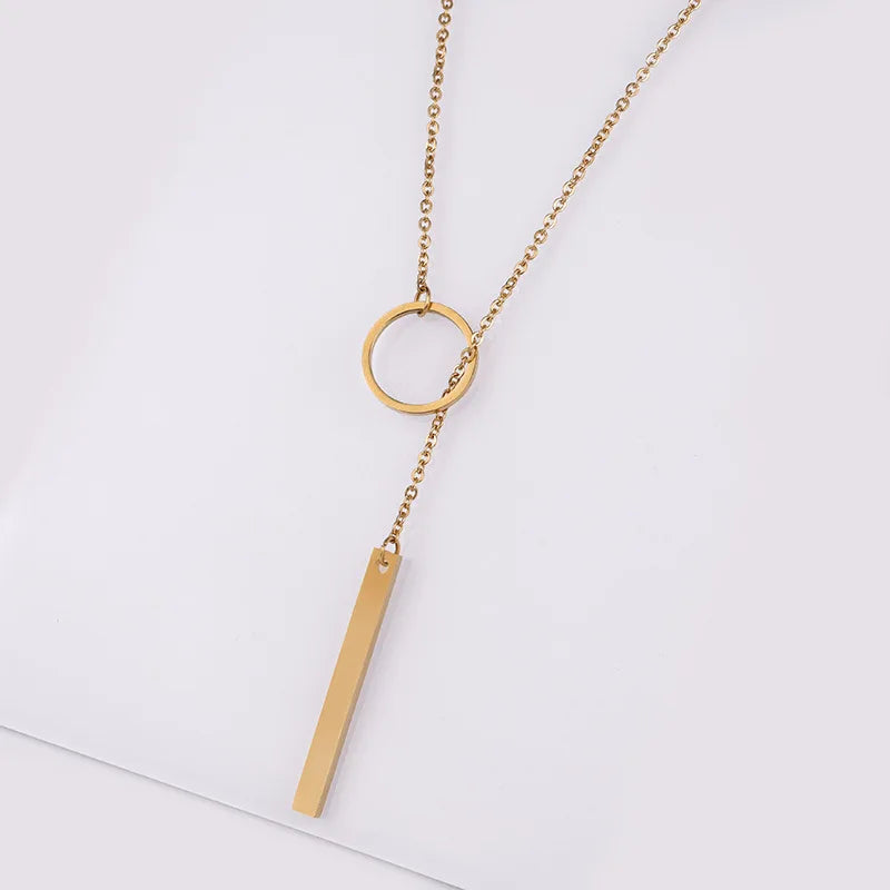 EPSINIA “Orbit” Necklace — Minimal Metal Round Pendant Necklace for Women (2025 Edition)