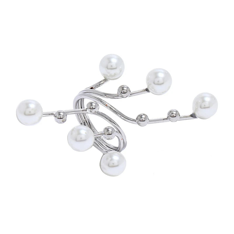 EPSINIA™ “Luna Pearl” Ring — Double-Layer Adjustable Statement Ring with Large Imitation Pearl · Elegant Women’s Fashion Jewelry