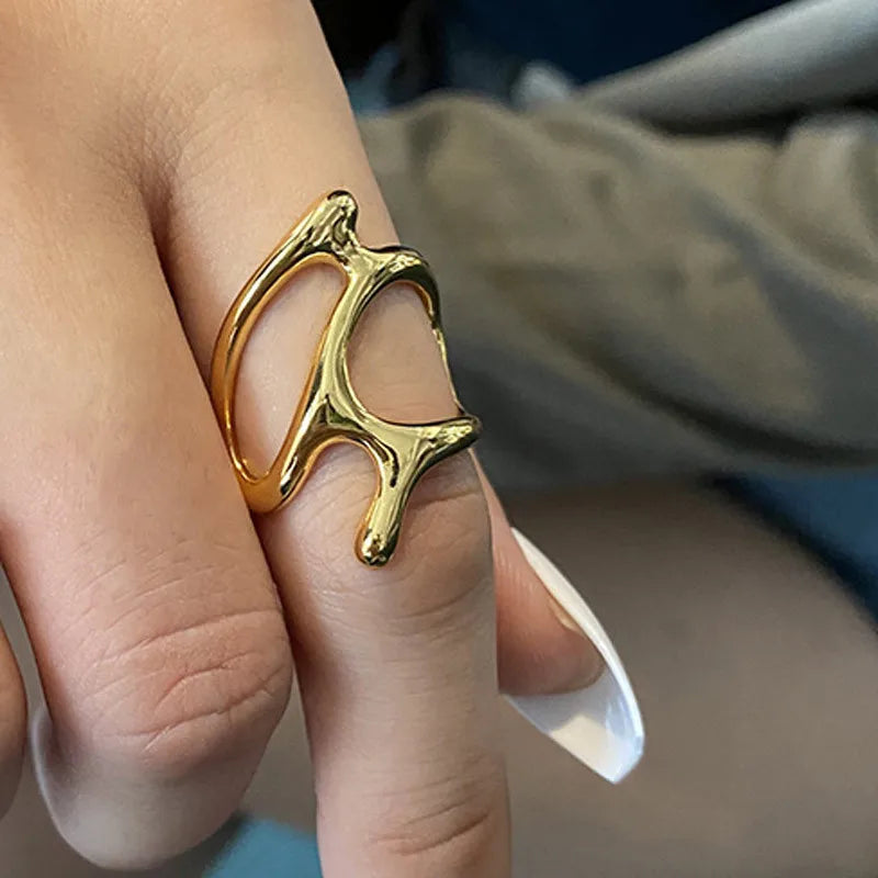 EPSINIA™ “Star Pearl” Ring — Gold-Plated Adjustable Starfish Ring with Pearl Accent · Korean Luxury Fashion Jewelry for Women