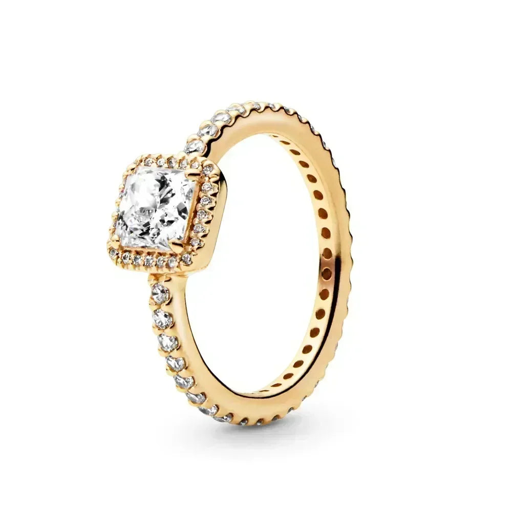 EPSINIA™ “Royal Heart” Ring — 925 Sterling Silver Gold-Plated Heart Crown Ring · Sparkling Zircon Fine Jewelry Gift