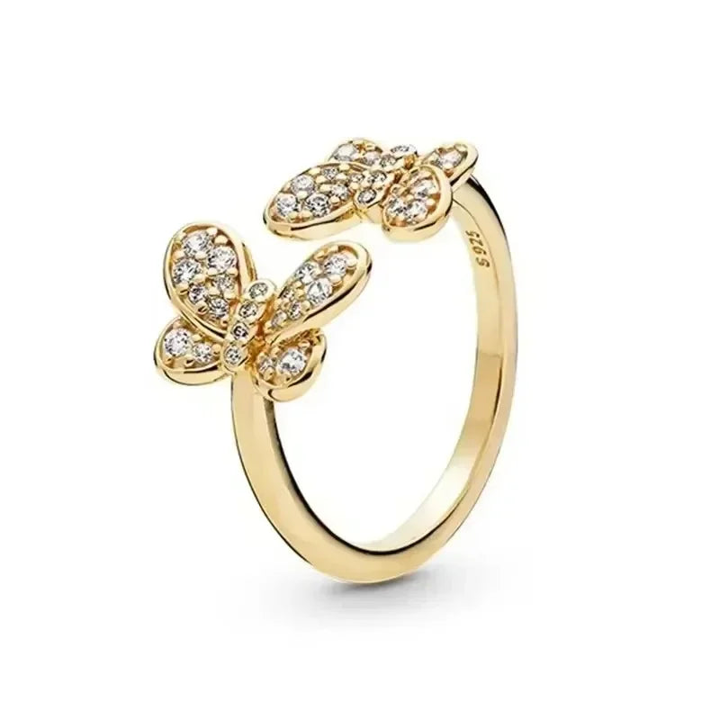 EPSINIA™ “Royal Heart” Ring — 925 Sterling Silver Gold-Plated Heart Crown Ring · Sparkling Zircon Fine Jewelry Gift