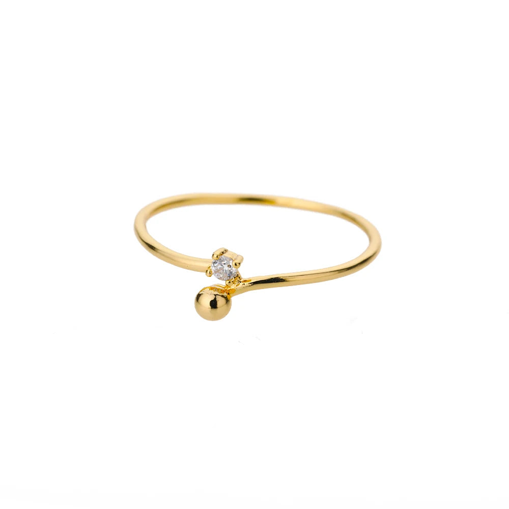 EPSINIA™ “Lumière” Ring — Tiny Beaded Stainless Steel Band with Cubic Zirconia · Elegant Wedding & Engagement Jewelry Gift for Women