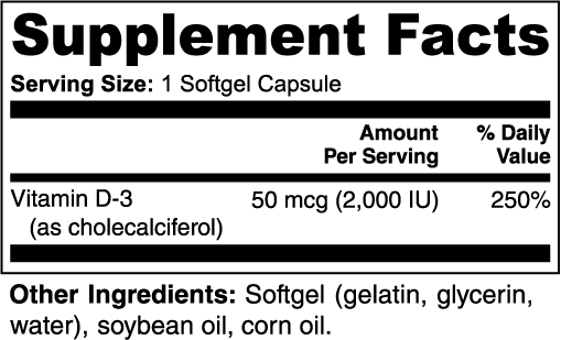 Vitamin D3 2,000 IU EPSINIA USA