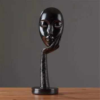 Modern Human Meditators Abstract Lady Face Character