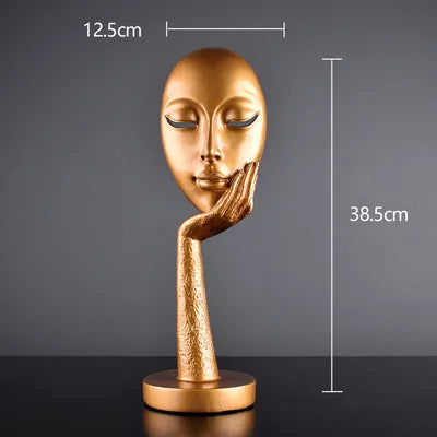 Modern Human Meditators Abstract Lady Face Character - Ma boutique
