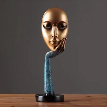 Modern Human Meditators Abstract Lady Face Character - Ma boutique