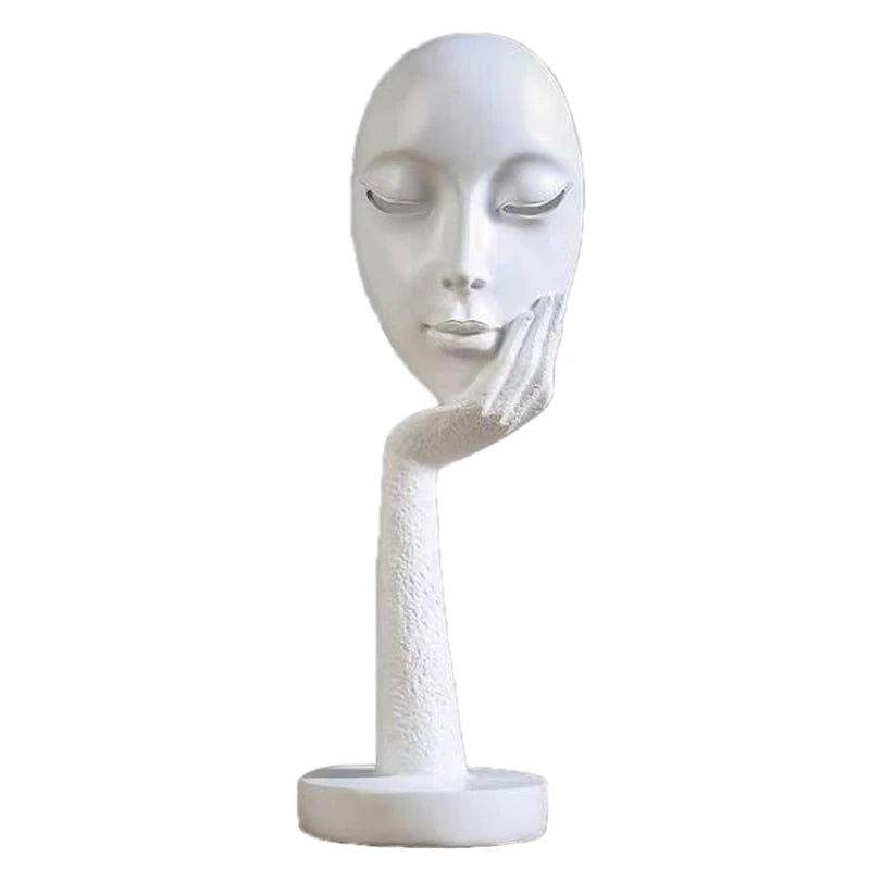 Modern Human Meditators Abstract Lady Face Character - Ma boutique
