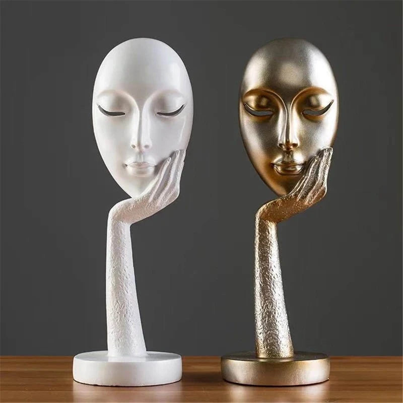 Modern Human Meditators Abstract Lady Face Character - Ma boutique