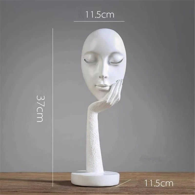 Modern Human Meditators Abstract Lady Face Character - Ma boutique
