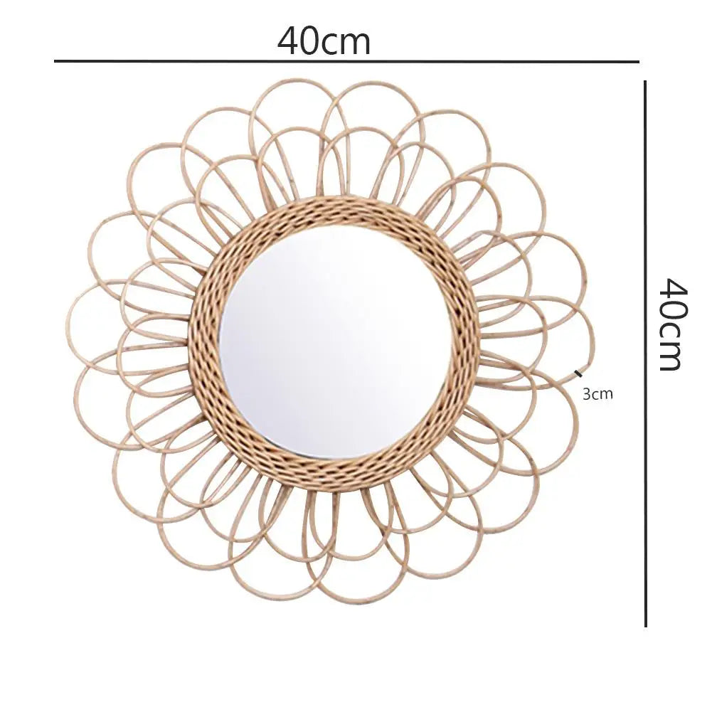 Rattan Dressing Mirror Innovative Art - Ma boutique