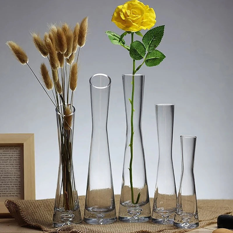 Transparent Glass Flower Vase - Ma boutique