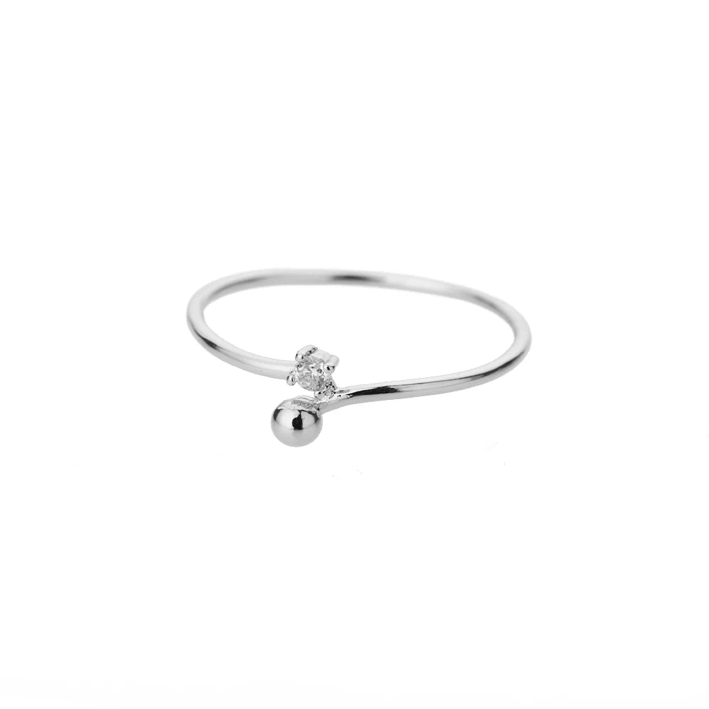 EPSINIA™ “Lumière” Ring — Tiny Beaded Stainless Steel Band with Cubic Zirconia · Elegant Wedding & Engagement Jewelry Gift for Women