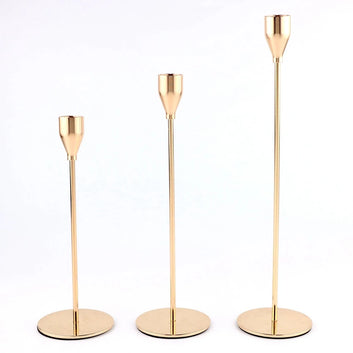 Golden  Metal Candle Holders