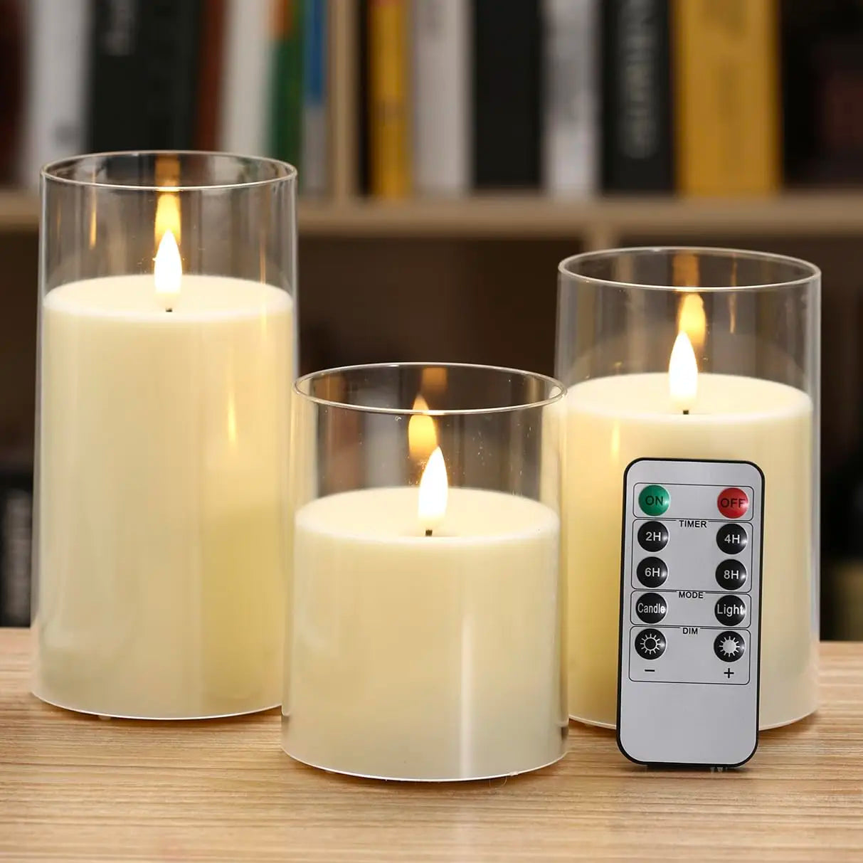 EPSINIA™ Battery Operated LED Flameless Candles with Remote & Timer – Real Wax Flickering Candles for Home, Wedding, Party & Holiday Decoration