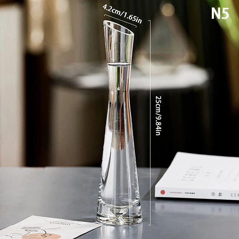Transparent Glass Flower Vase - Ma boutique