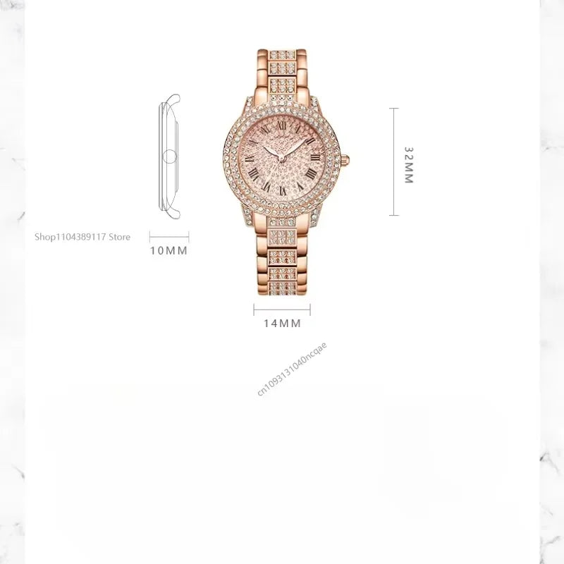 Luxury Women Shiny Bracelet Watches Fine Zircon Mechanical Lady Wristwatches Fashion Folding Watches Buckle Watch Reloj Mujer