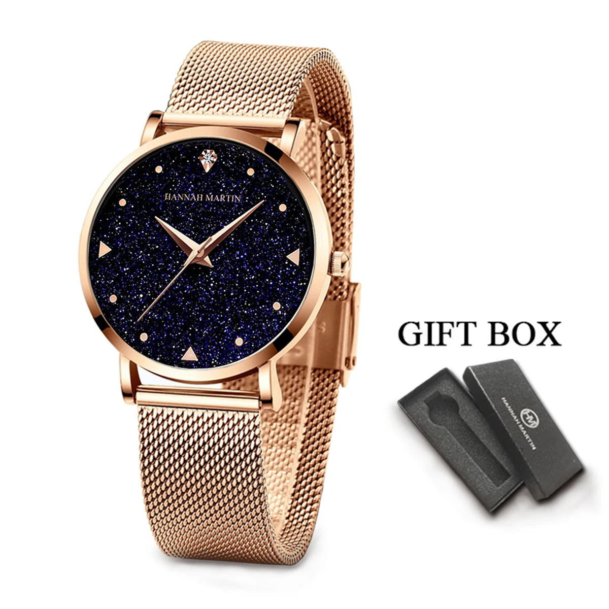 Women Luxury Watch 36mm Fashionable Frosted Dial Japanese Movement Rhinestone Rose Gold Stainless Steel Mesh Women Dress Watches