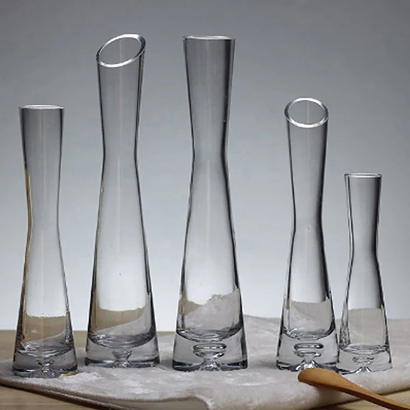 Transparent Glass Flower Vase - Ma boutique