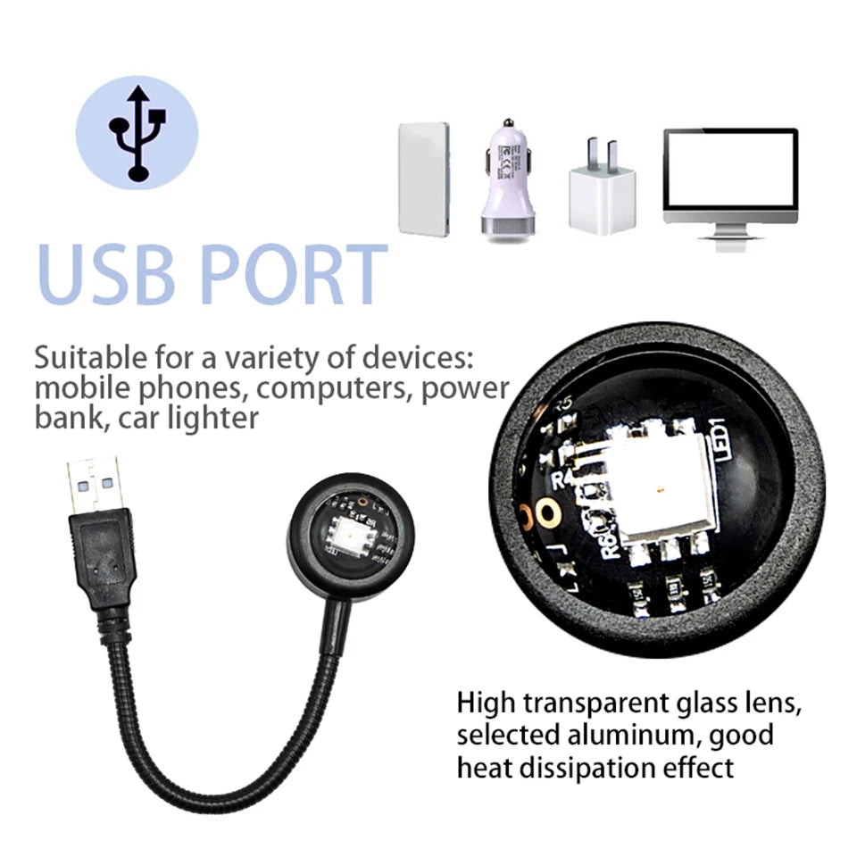 LED Sunset Lamp Nightlights USB Projector - Ma boutique