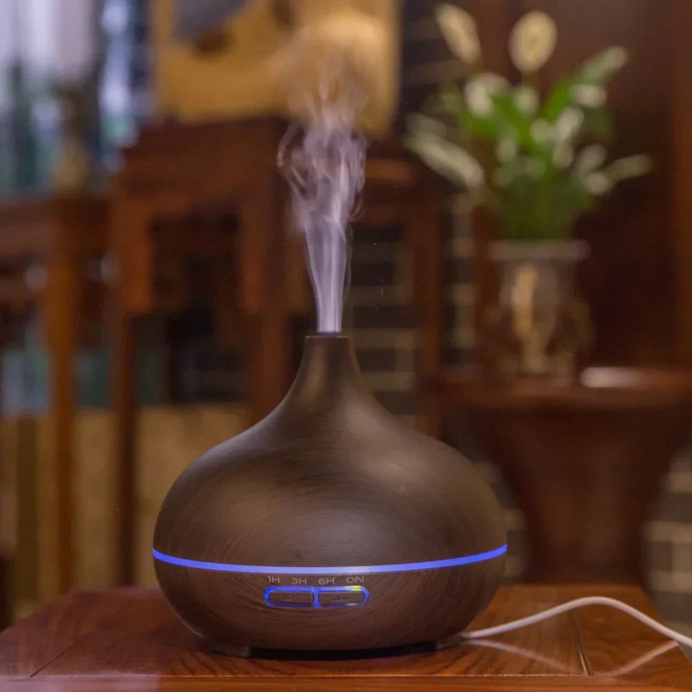 Wood Grain Essential Oil Diffuser with Large Fog Output - Home Office Hotel Commercial Silent Small Aromatherapy Machine - Ma boutique