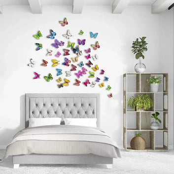 12Pcs 3D Effect Multicolor Butterflies