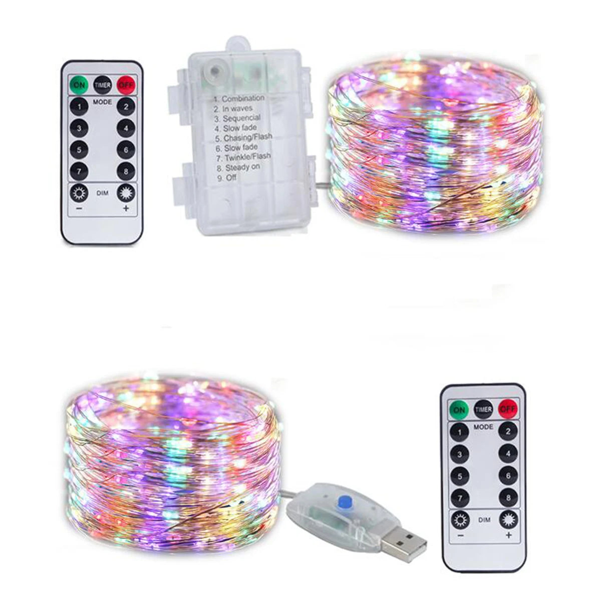 Copper Wire LED Fairy String Lights USB/Battery Box - Ma boutique