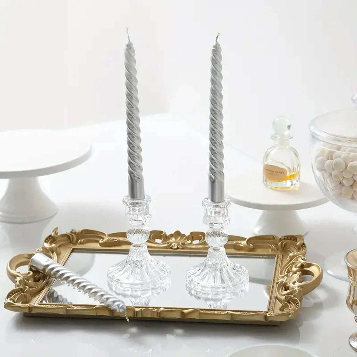Transparent Glass Candle Holders - Ma boutique