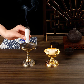 Metal Candlestick Butter Lamp Holder