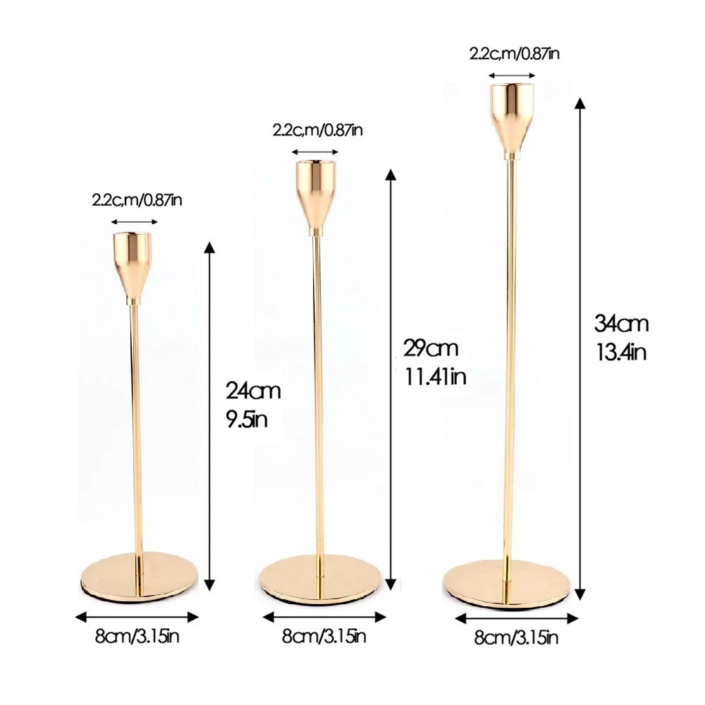 Golden Metal Candle Holders - Ma boutique