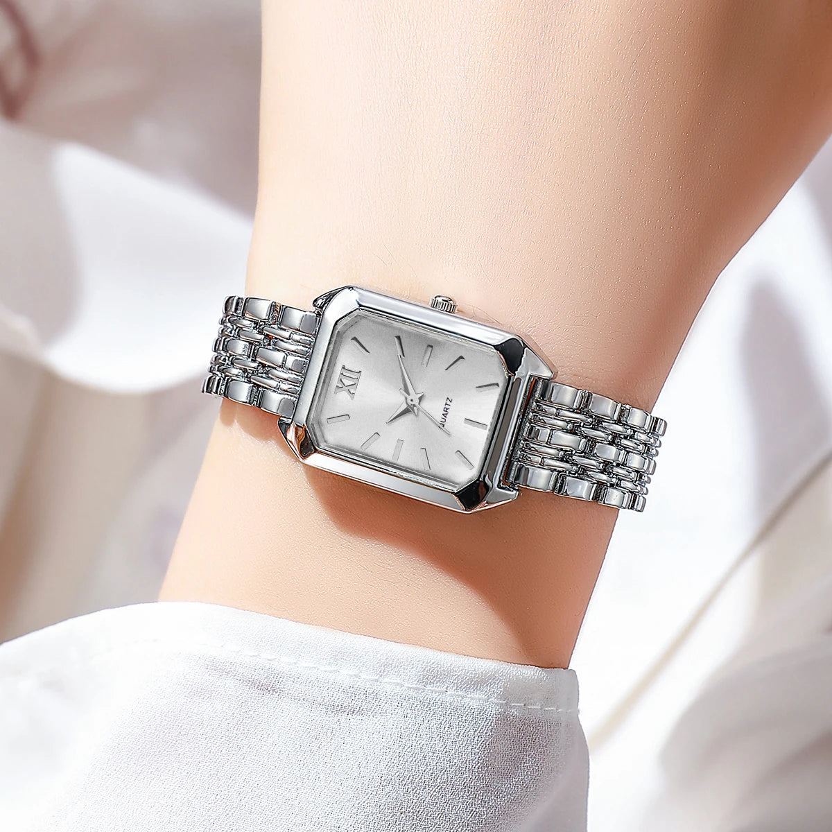 4/5/8/9PCS Fashion Rectangle Women Watches Set Luxury Analog Quartz Wristwatch For Ladies Clock Reloj Mujer（Without Box）