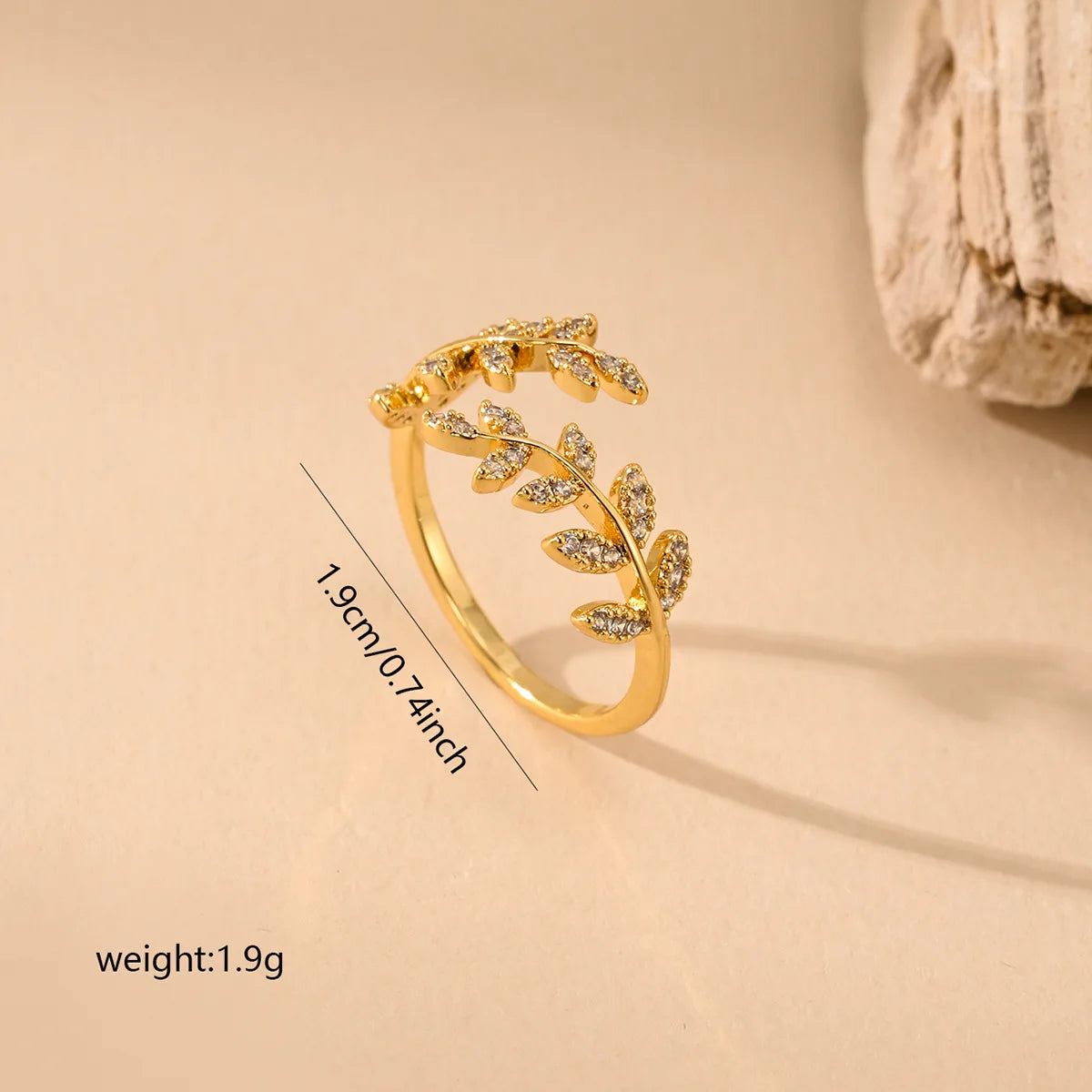 EPSINIA™ “Olive Grace” Ring — 925 Sterling Silver Adjustable Olive Branch Ring with Zircon · Korean Romantic Open Design