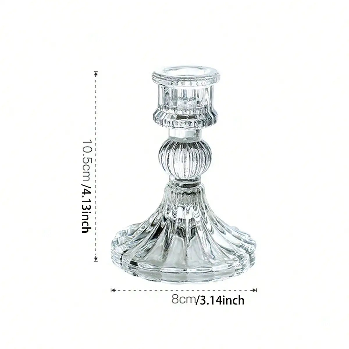 Transparent Glass Candle Holders - Ma boutique