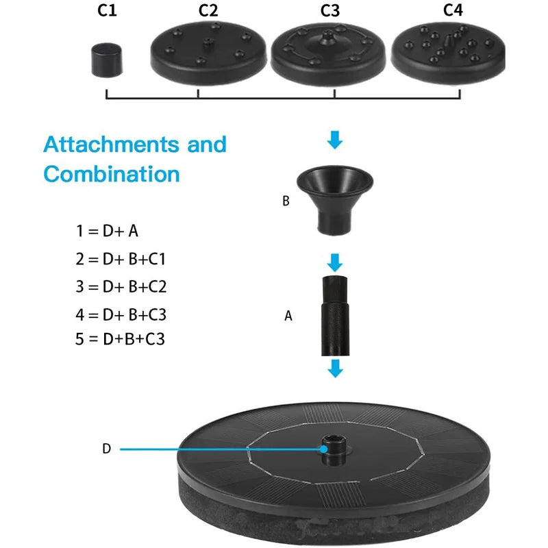 Mini Solar Water Fountain Pool Pond Waterfall Fountain - Ma boutique