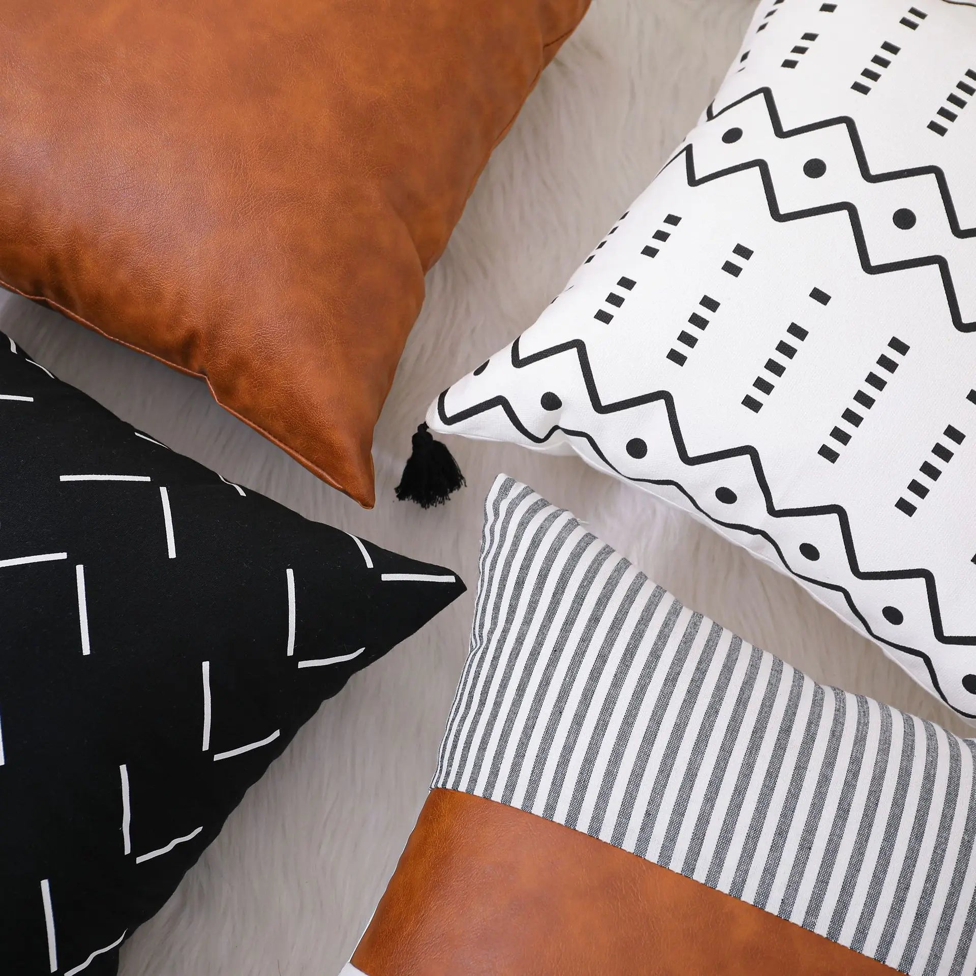 Boho Throw Pillow Covers Set - Ma boutique