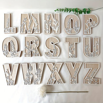 Wooden Alphabet Letters Wall Decor Set - Ma boutique