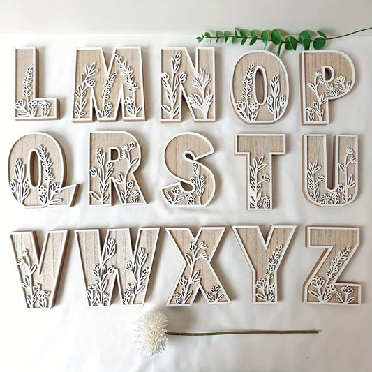 Wooden Alphabet Letters Wall Decor Set