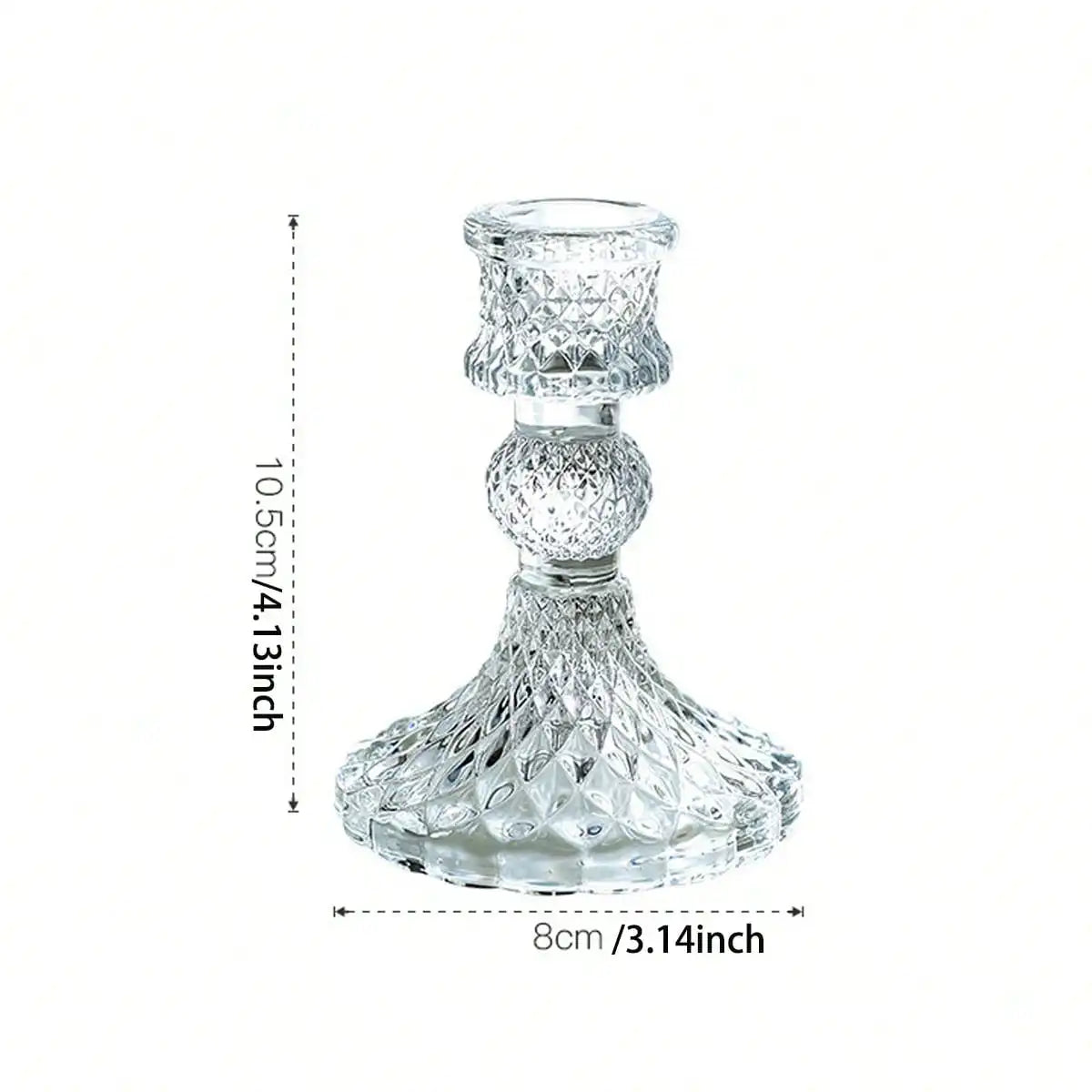 Transparent Glass Candle Holders - Ma boutique