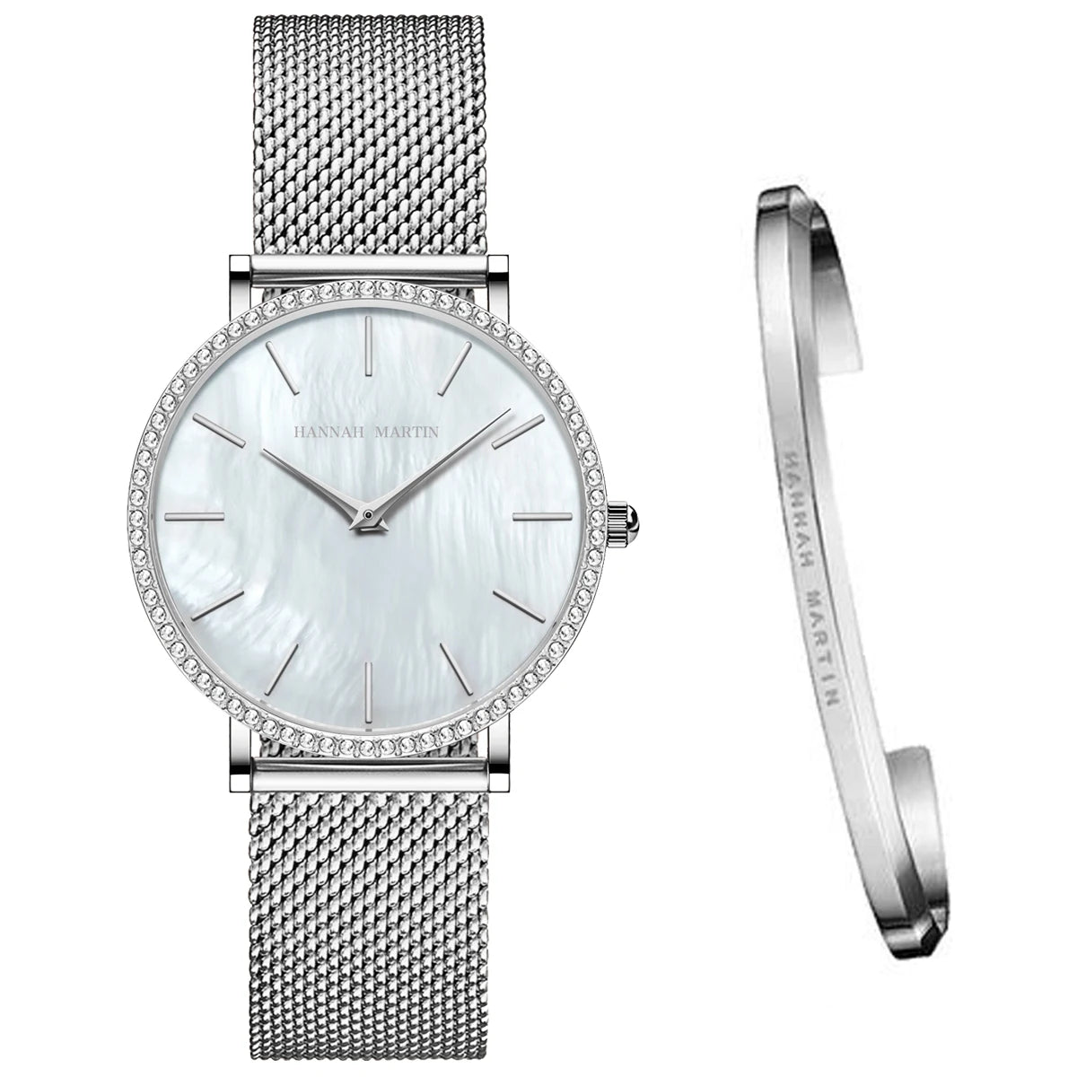 Luxury Women Watch Japanese Quartz Movement Shell Dial Rhinestone Stainless Steel Fashion Gift Box Waterproof Ladies Wristwatch