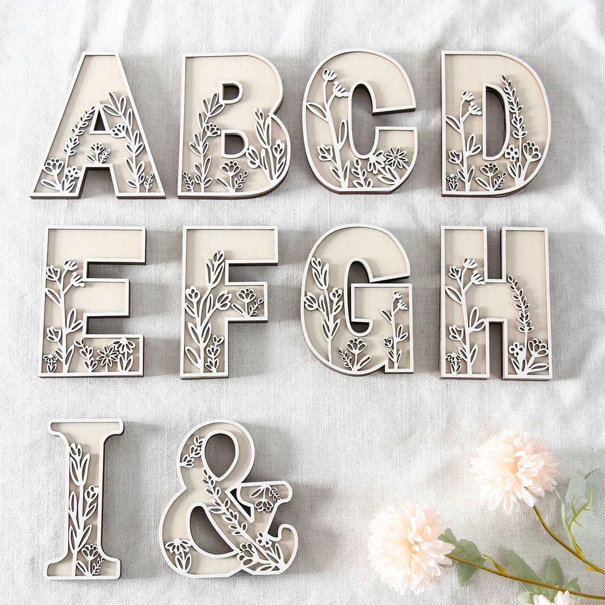 Wooden Alphabet Letters Wall Decor Set - Ma boutique