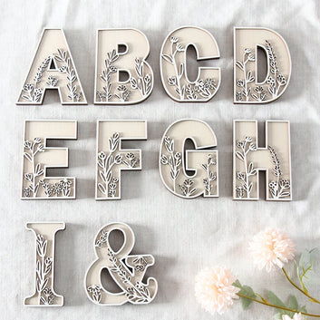 Wooden Alphabet Letters Wall Decor Set