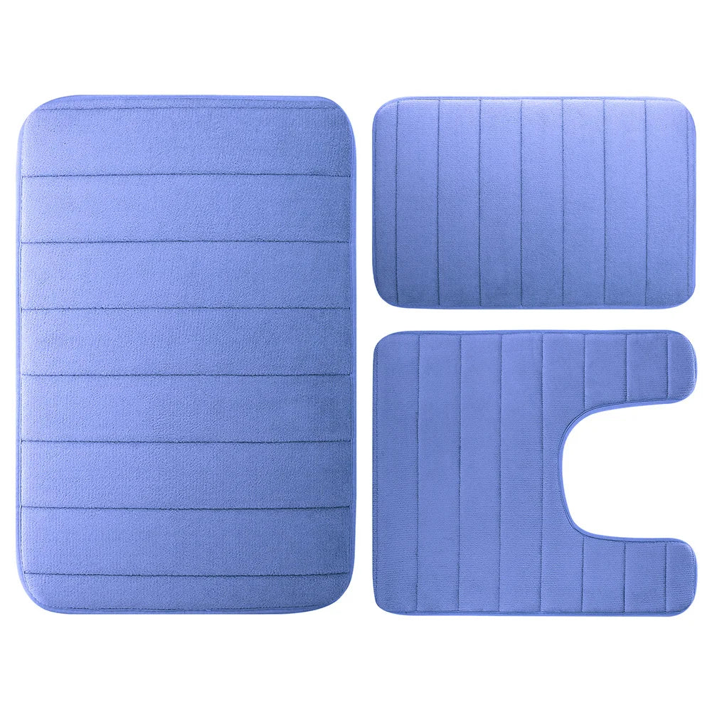 3Pcs Memory Foam Bath Mats Set - Ma boutique