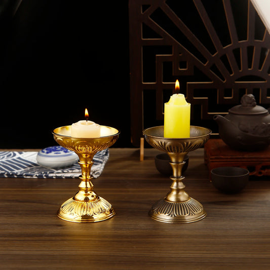 Metal Candlestick Butter Lamp Holder